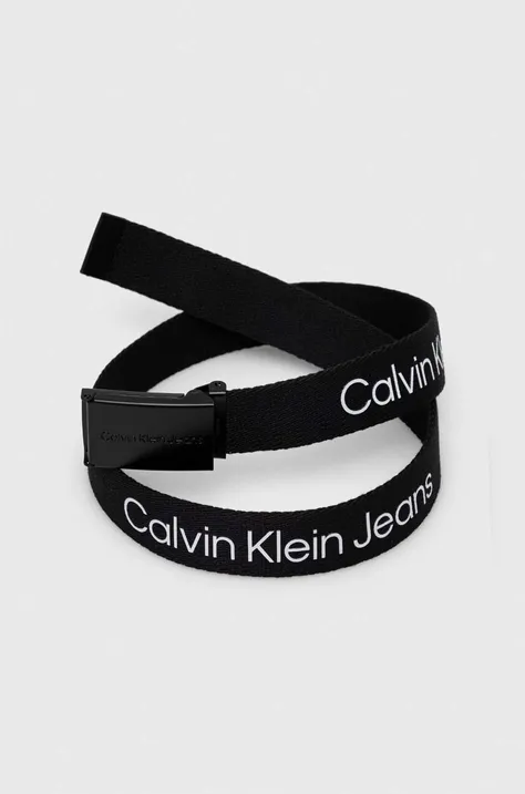 Otroški pas Calvin Klein Jeans črna barva