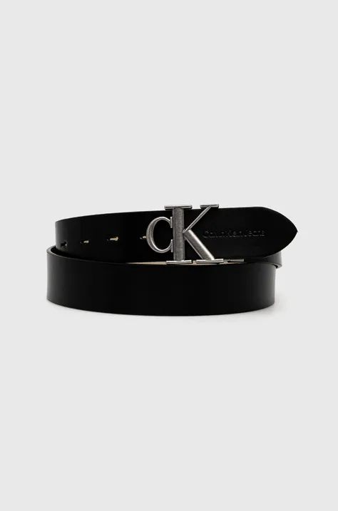 Obojstranný opasok Calvin Klein Jeans pánsky,čierna farba,K50K511415
