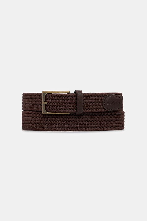 Barbour pasek parciany męski Nevis brązowy MAC0443