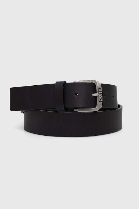 Hugo Blue cintura in pelle uomo colore nero