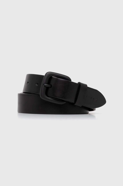 Sisley curea de piele barbati, culoarea negru