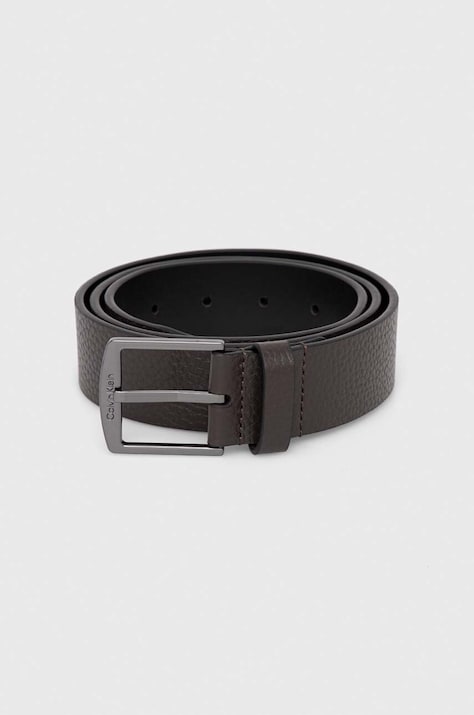 Calvin Klein curea de piele bărbați, culoarea maro K50K511571