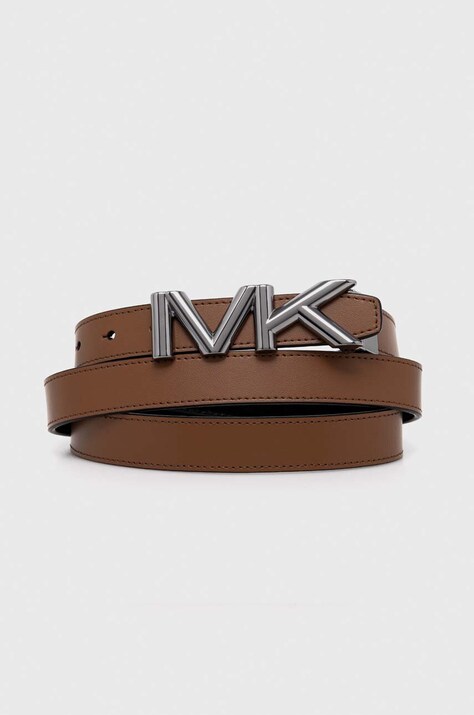 Αναστρέψιμη ζώνη Michael Kors χρώμα: καφέ