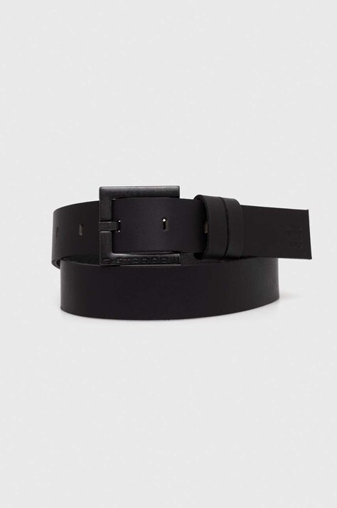 G-Star curea de piele bărbați, culoarea negru