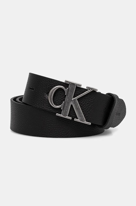 Calvin Klein Jeans curea de piele bărbați, culoarea negru K50K511831