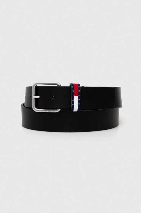 Кожаный ремень Tommy Jeans мужской цвет чёрный