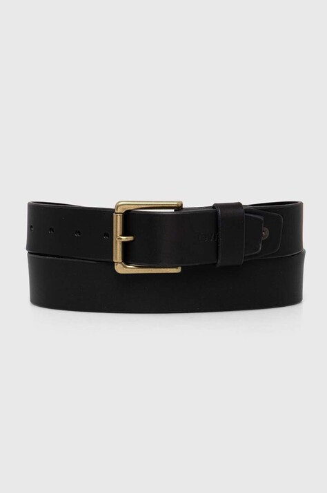 Levi's curea de piele culoarea negru