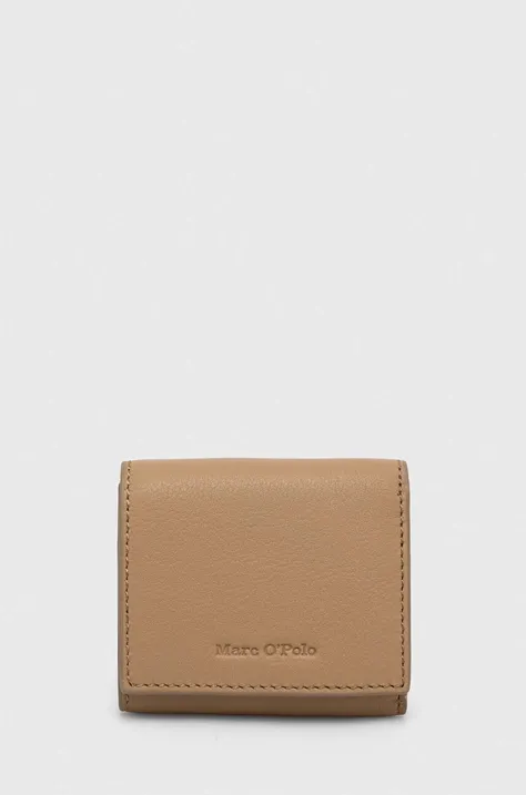 Kožená peňaženka Marc O'Polo dámsky, béžová farba