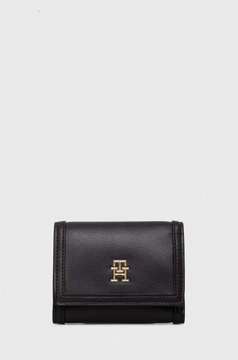 Peňaženka Tommy Hilfiger dámsky,čierna farba,AW0AW15746