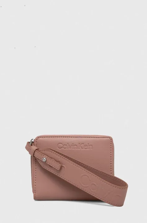 Peňaženka Calvin Klein dámsky, ružová farba, K60K611387