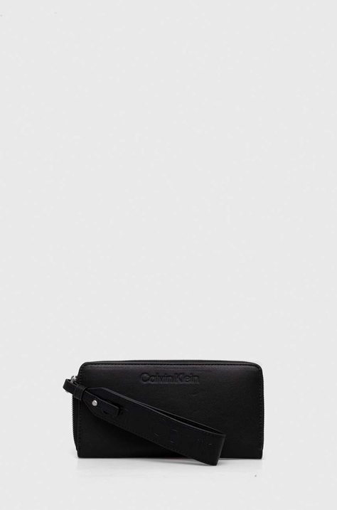 Calvin Klein portofel femei, culoarea negru K60K611388