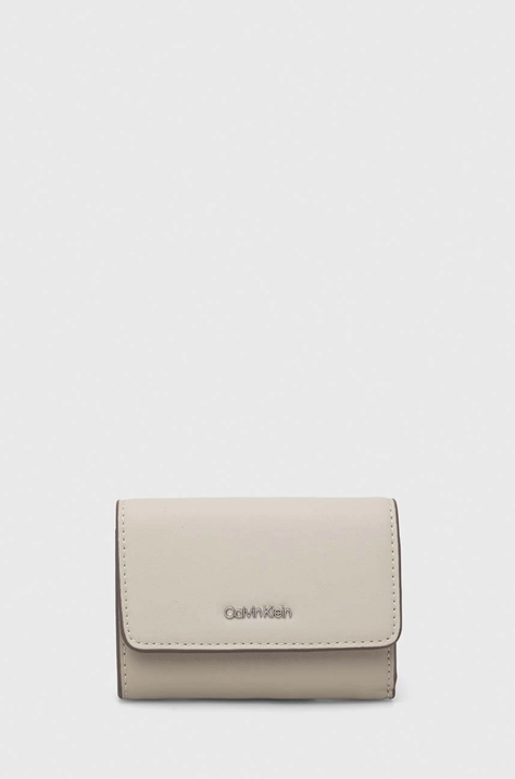 Calvin Klein portofel femei, culoarea bej K60K611435