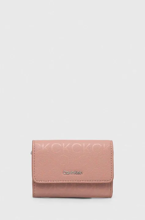 Πορτοφόλι Calvin Klein χρώμα: ροζ