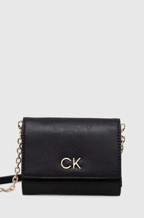 Calvin Klein portofel femei, culoarea negru K60K611458