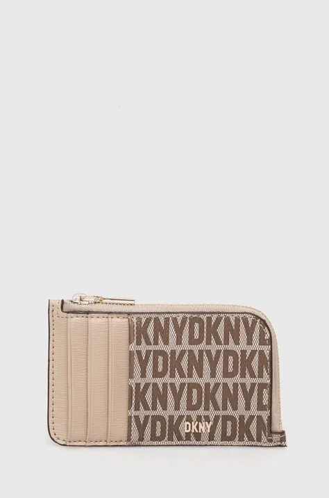 Peňaženka Dkny dámska, béžová farba, R4112C94