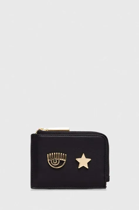 Peňaženka Chiara Ferragni EYE STAR dámsky, čierna farba, 76SB5PM2