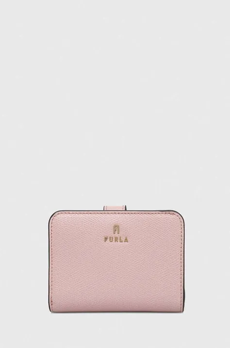 Kožená peňaženka Furla dámsky, ružová farba