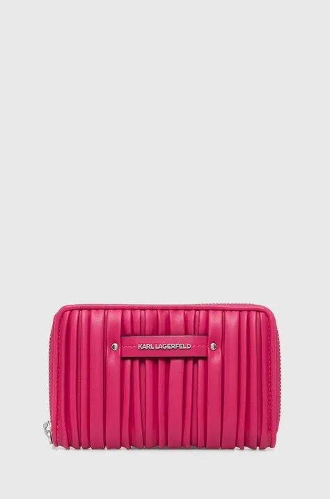 Karl Lagerfeld portfel damski kolor różowy