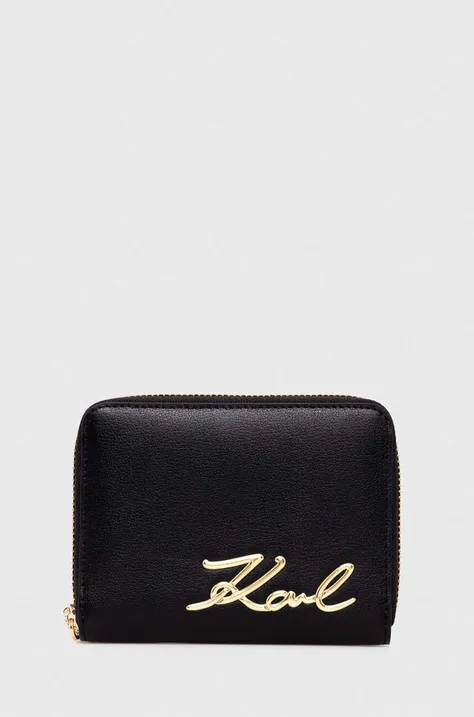 Denarnica Karl Lagerfeld ženski, črna barva