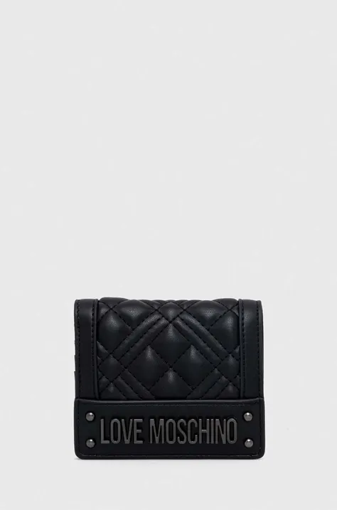 Peněženka Love Moschino černá barva