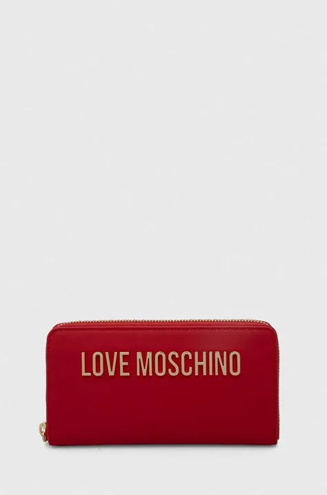 Peňaženka Love Moschino dámsky, červená farba