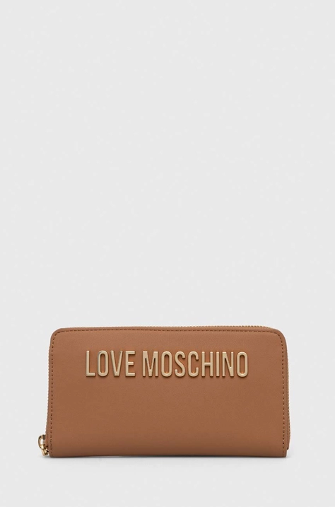 Peněženka Love Moschino hnědá barva