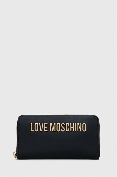 Denarnica Love Moschino ženski, črna barva