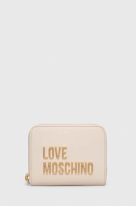 Denarnica Love Moschino ženski, bež barva