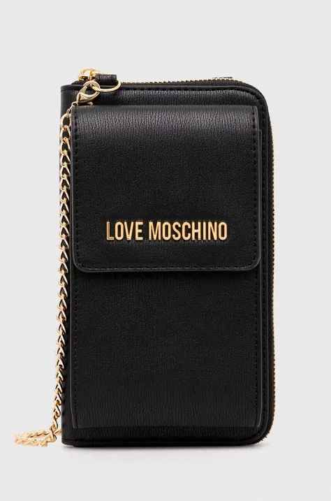 Πορτοφόλι Love Moschino χρώμα: μαύρο