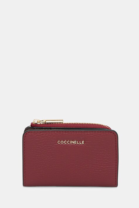 Coccinelle portofel de piele culoarea roz