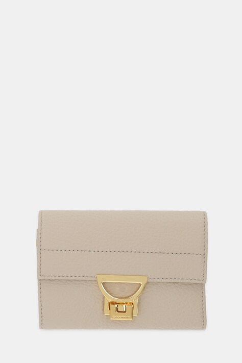 Coccinelle portfel skórzany damski kolor beżowy E2.MD5.11.D6.01