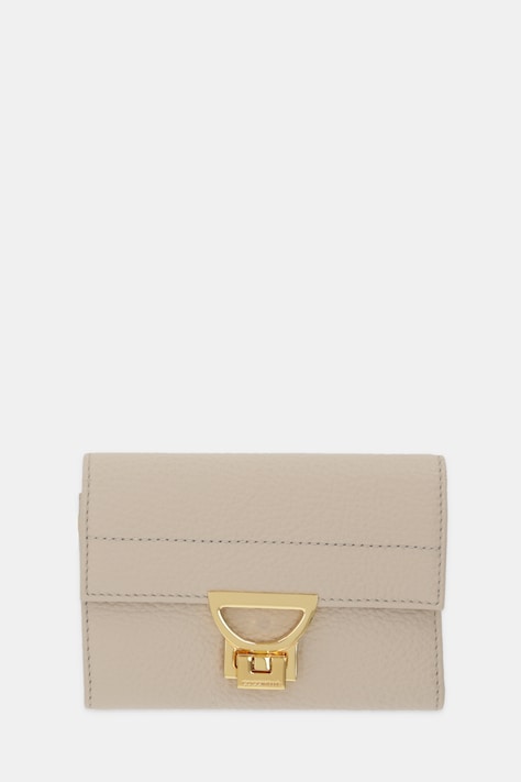 Coccinelle portfel skórzany damski kolor beżowy E2.MD5.11.D6.01