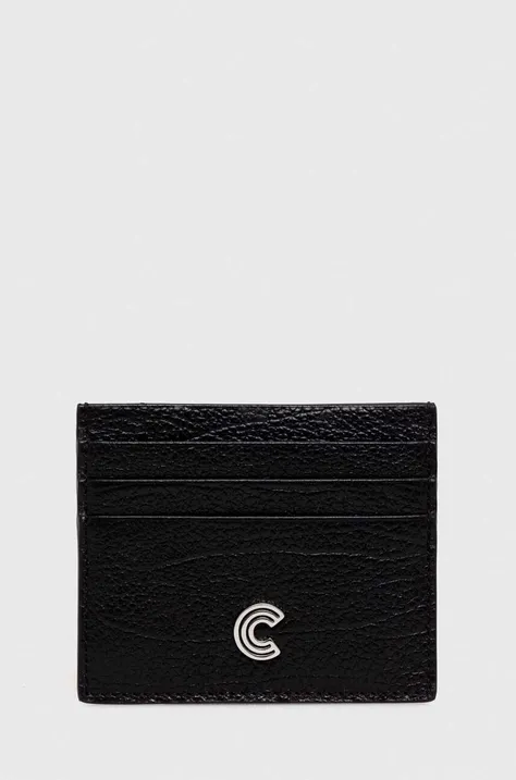 Δερμάτινη θήκη για κάρτες Coccinelle χρώμα: μαύρο