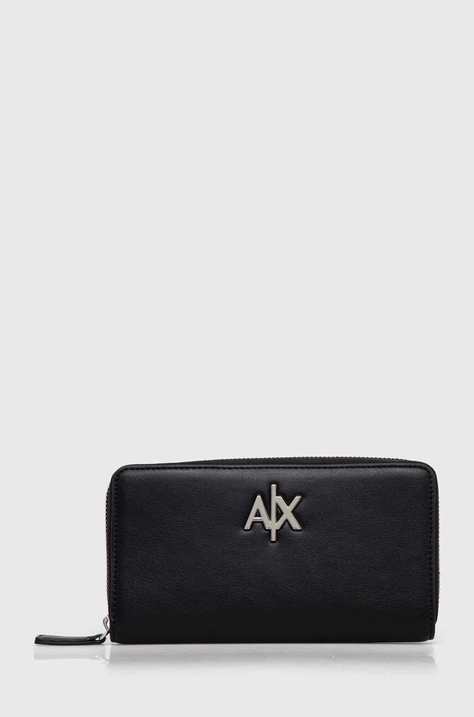 Armani Exchange portofel femei, culoarea negru