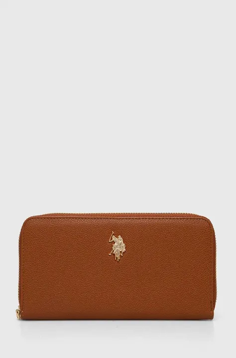 Πορτοφόλι U.S. Polo Assn. χρώμα: πορτοκαλί