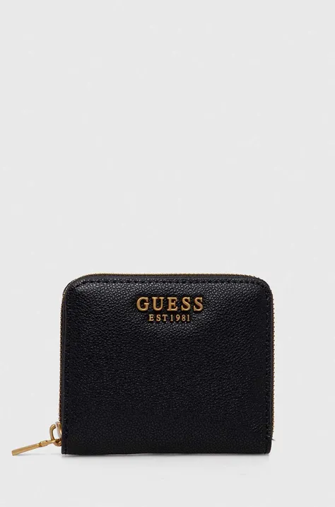 Peňaženka Guess EMERA dámsky, čierna farba, SWVA92 21370