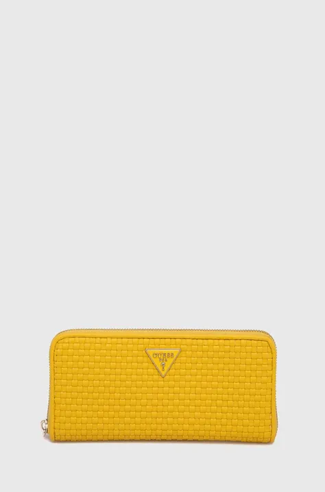 Guess portofel ETEL femei, culoarea galben, SWWW92 19460