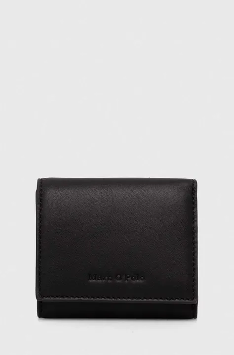 Δερμάτινο πορτοφόλι Marc O'Polo γυναικείο, χρώμα: μαύρο, 40319905802114