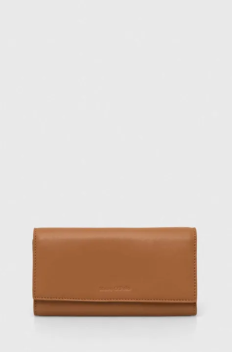 Δερμάτινο πορτοφόλι Marc O'Polo γυναικείο, χρώμα: καφέ, 40319905801114