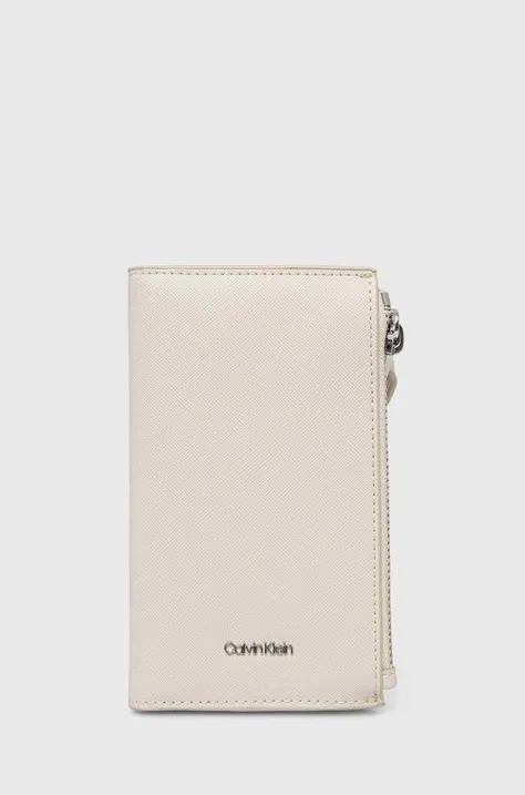 Calvin Klein portofel femei, culoarea bej K60K611691