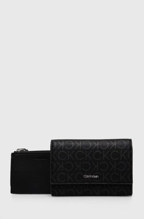 Πορτοφόλι Calvin Klein χρώμα: μαύρο