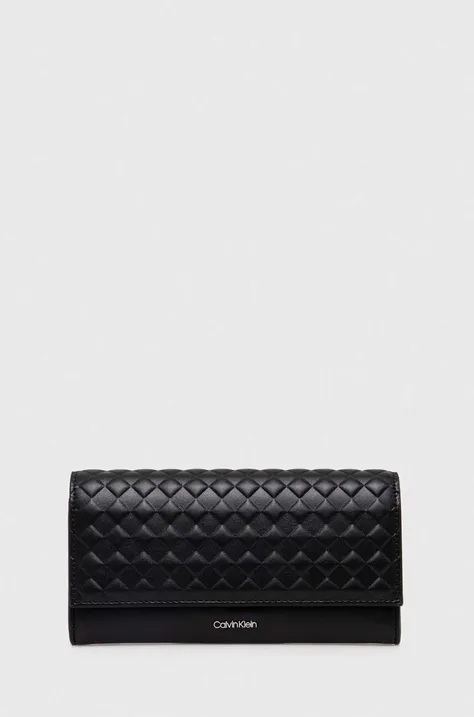 Peňaženka Calvin Klein dámsky, čierna farba, K60K611895