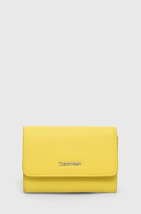 Calvin Klein portofel femei, culoarea galben K60K611934