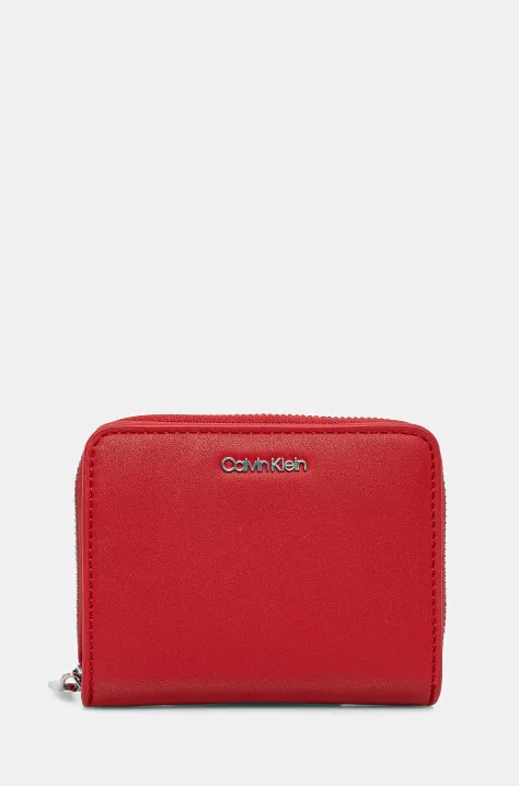 Peňaženka Calvin Klein dámska, červená farba, K60K611937