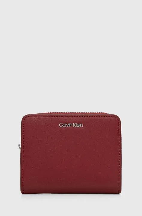 Calvin Klein portofel femei, culoarea gri, K60K611937