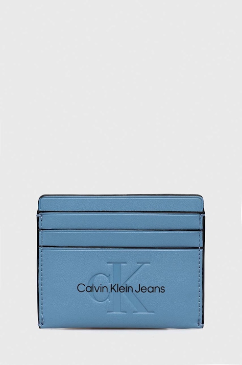 Calvin Klein Jeans etui na karty kolor niebieski