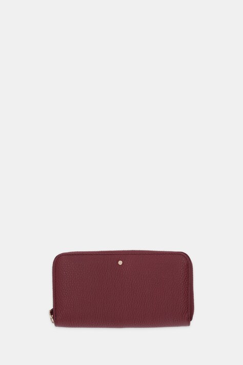 Geox portfel skórzany D35K3H-00046 D.WALLET damski kolor bordowy D35K3H 00046