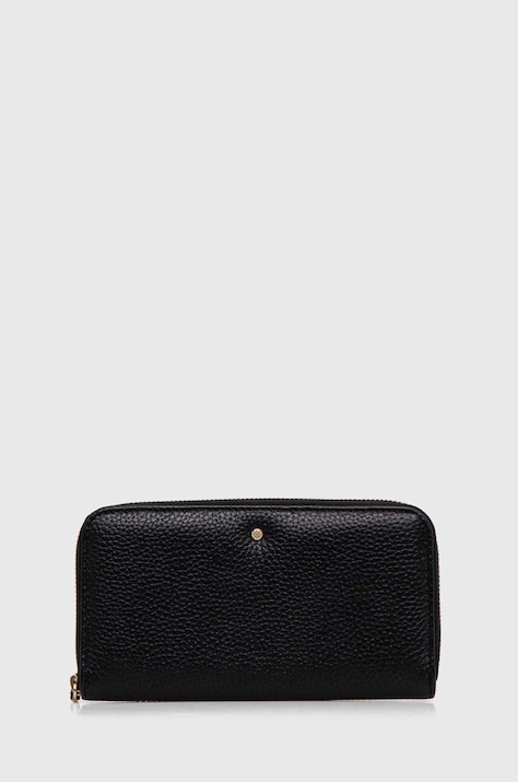 Geox portofel de piele D35K3H-00046 D.WALLET culoarea negru, D35K3H 00046