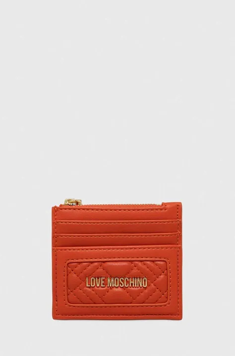 Peněženka Love Moschino oranžová barva