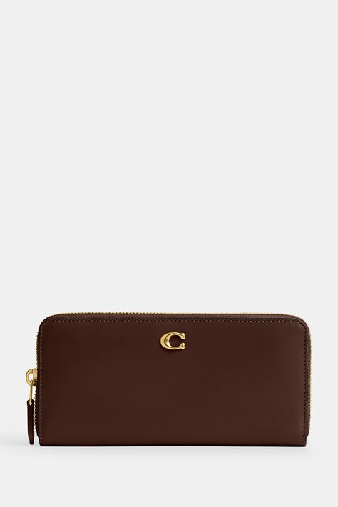 Coach portfel damski skórzany brązowy CS032